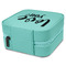 Love Quotes and Sayings Travel Jewelry Boxes - Leather - Teal - View from Rear
