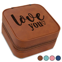 Love Quotes and Sayings Travel Jewelry Box - Leather