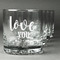 Love Quotes and Sayings Whiskey Glasses Set of 4 - Engraved Front