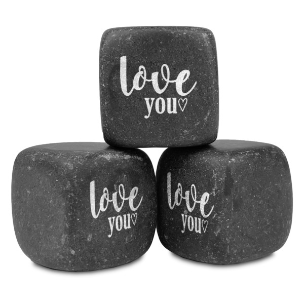 Custom Love Quotes and Sayings Whiskey Stone Set - Set of 3