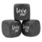 Love Quotes and Sayings Whiskey Stones - Set of 3 - Front