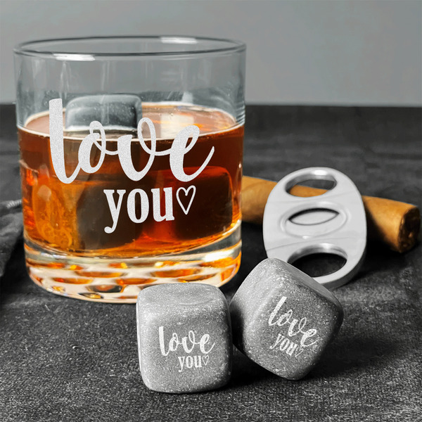 Love Quotes and Sayings Whiskey Stones - Set of 3 - In Context