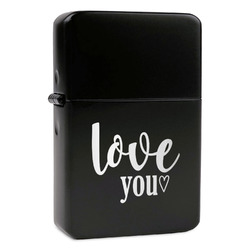 Love Quotes and Sayings Windproof Lighter - Black - Double Sided