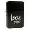 Love Quotes and Sayings Windproof Lighters - Black - Front/Main
