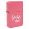 Love Quotes and Sayings Windproof Lighters - Pink - Front/Main