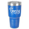 Mom Quotes and Sayings 30 oz Stainless Steel Ringneck Tumbler - Blue - Front