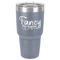Mom Quotes and Sayings 30 oz Stainless Steel Ringneck Tumbler - Grey - Front