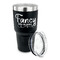 Mom Quotes and Sayings 30 oz Stainless Steel Ringneck Tumblers - Black - LID OFF