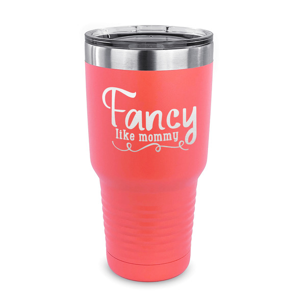 Custom Mom Quotes and Sayings 30 oz Stainless Steel Tumbler - Coral - Single Sided