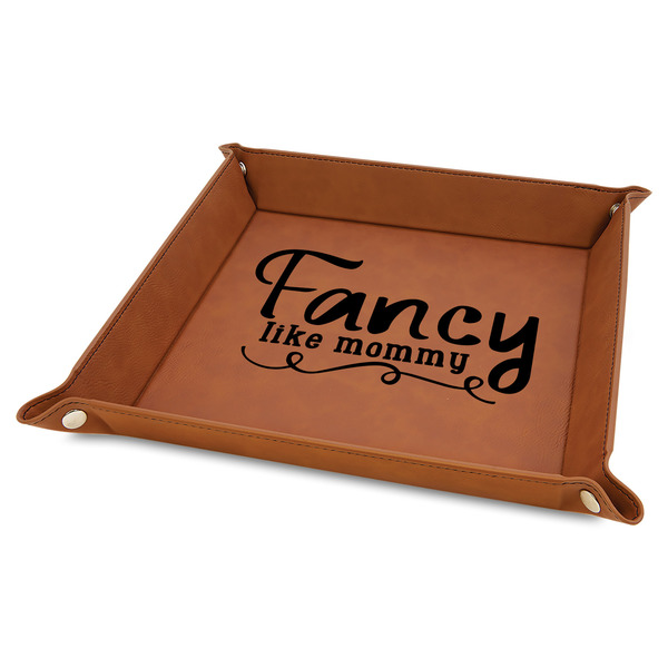 Custom Mom Quotes and Sayings 9" x 9" Leather Valet Tray