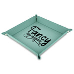 Mom Quotes and Sayings 9" x 9" Teal Faux Leather Valet Tray