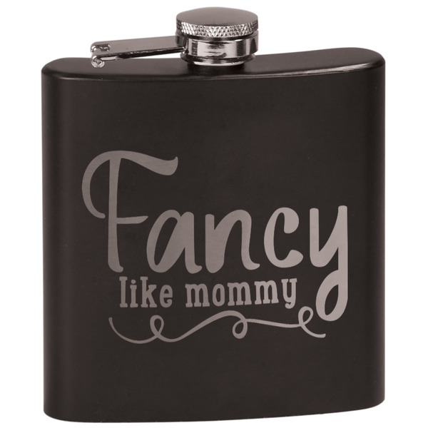 Custom Mom Quotes and Sayings Black Flask Set