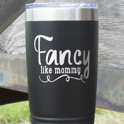 Mom Quotes and Sayings 20 oz Stainless Steel Tumbler - Black - Double Sided