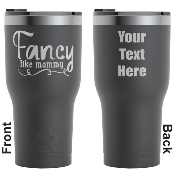 Custom Mom Quotes and Sayings RTIC Tumbler - Black - Engraved Front & Back (Personalized)