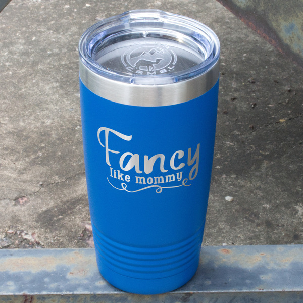 Mom Quotes and Sayings Blue Polar Camel Tumbler - 20oz - Angled