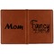 Mom Quotes and Sayings Cognac Leather Passport Holder Outside Double Sided - Apvl