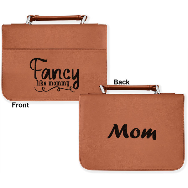 Mom Quotes and Sayings Cognac Leatherette Bible Covers - Large Double Sided Apvl