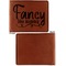 Mom Quotes and Sayings Cognac Leatherette Bifold Wallets - Front and Back Single Sided - Apvl