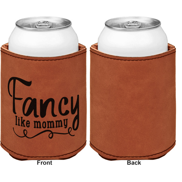 Mom Quotes and Sayings Cognac Leatherette Can Sleeve - Single Sided Front and Back