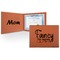 Mom Quotes and Sayings Cognac Leatherette Diploma / Certificate Holders - Front and Inside - Main