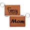 Mom Quotes and Sayings Cognac Leatherette Keychain ID Holders - Front and Back Apvl