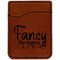 Mom Quotes and Sayings Cognac Leatherette Phone Wallet close up