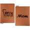 Mom Quotes and Sayings Cognac Leatherette Portfolios with Notepad - Small - Double Sided- Apvl