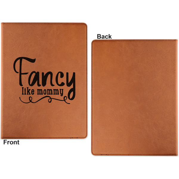 Mom Quotes and Sayings Cognac Leatherette Portfolios with Notepad - Small - Single Sided- Apvl