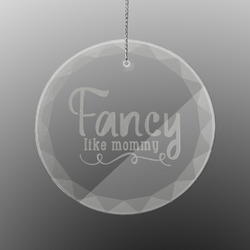 Mom Quotes and Sayings Engraved Glass Ornament - Round