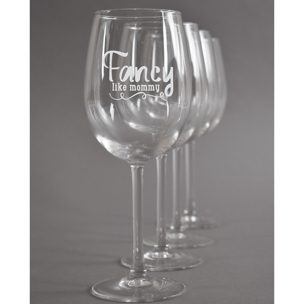 Custom Mom Quotes and Sayings Wine Glasses (Set of 4)