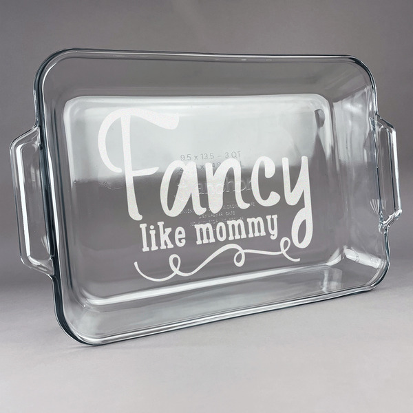 Custom Mom Quotes and Sayings Glass Baking Dish with Truefit Lid - 13in x 9in