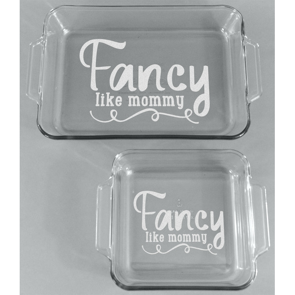 Mom Quotes and Sayings Glass Baking Dish Set - FRONT
