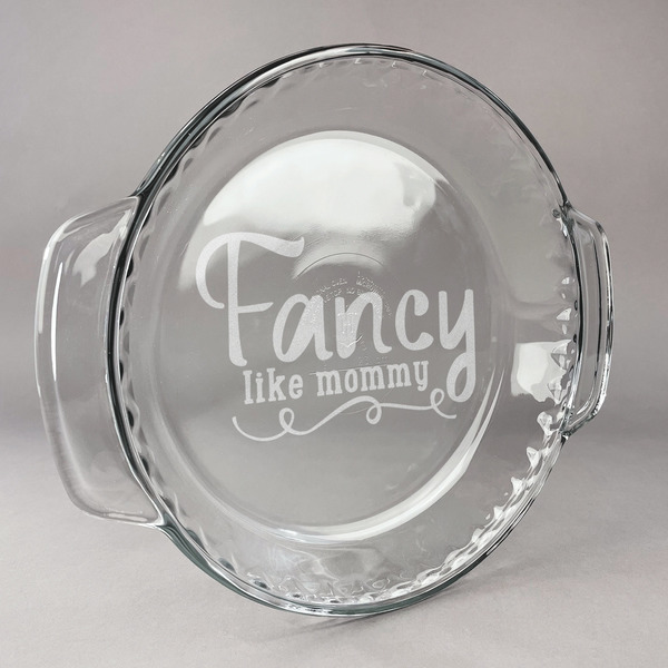 Custom Mom Quotes and Sayings Glass Pie Dish - 9.5in Round