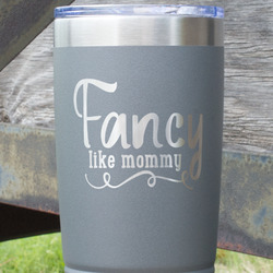 Mom Quotes and Sayings 20 oz Stainless Steel Tumbler - Grey - Single Sided
