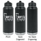 Mom Quotes and Sayings Laser Engraved Water Bottles - 2 Styles - Front & Back View