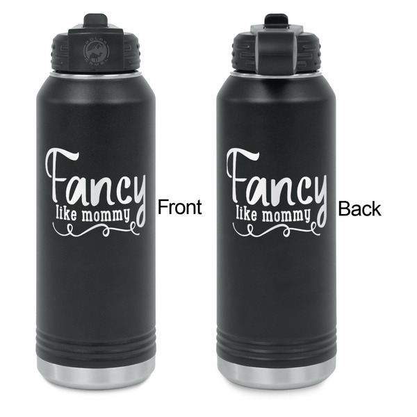 Mom Quotes and Sayings Laser Engraved Water Bottles - Front & Back Engraving - Front & Back View