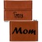 Mom Quotes and Sayings Leather Business Card Holder - Front Back