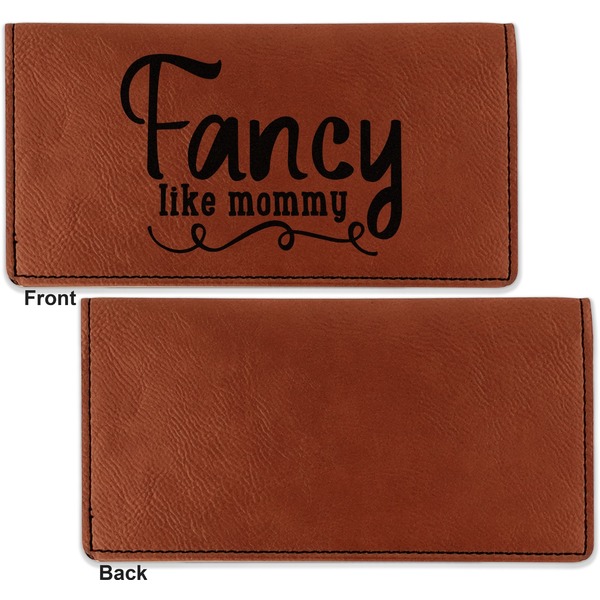 Mom Quotes and Sayings Leather Checkbook Holder Front and Back Single Sided - Apvl