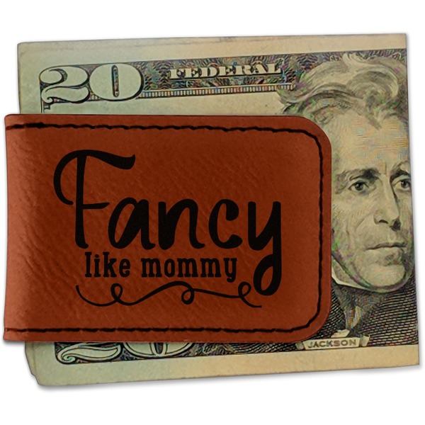 Custom Mom Quotes and Sayings Leatherette Magnetic Money Clip - Double Sided (Personalized)