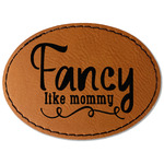 Mom Quotes and Sayings Faux Leather Iron On Patch - Oval