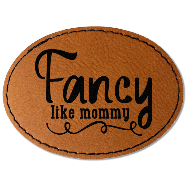 Custom Mom Quotes and Sayings Faux Leather Iron On Patch - Oval