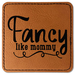 Mom Quotes and Sayings Faux Leather Iron On Patch - Square