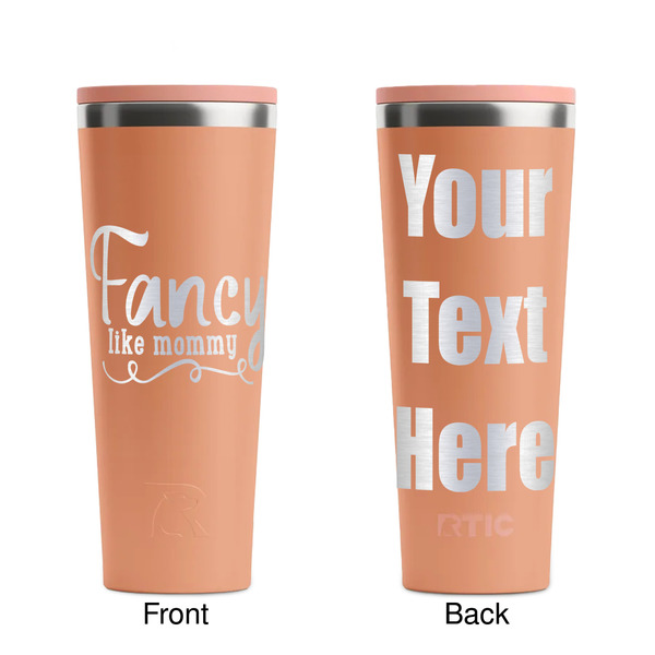 Mom Quotes and Sayings Peach RTIC Everyday Tumbler - 28 oz. - Front and Back