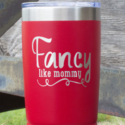 Mom Quotes and Sayings 20 oz Stainless Steel Tumbler - Red - Single Sided