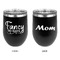 Mom Quotes and Sayings Stainless Wine Tumblers - Black - Double Sided - Approval