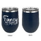 Mom Quotes and Sayings Stainless Wine Tumblers - Navy - Single Sided - Approval