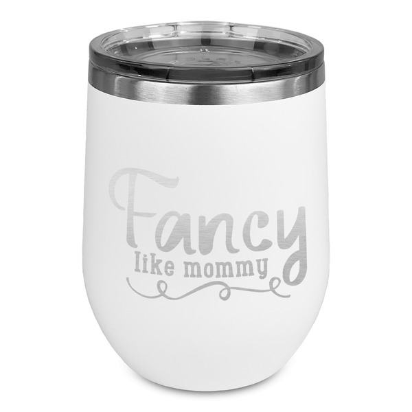 Custom Mom Quotes and Sayings Stemless Stainless Steel Wine Tumbler - White - Single Sided
