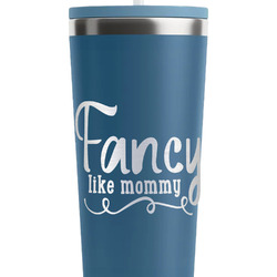 Mom Quotes and Sayings RTIC Everyday Tumbler with Straw - 28oz - Steel Blue - Double-Sided
