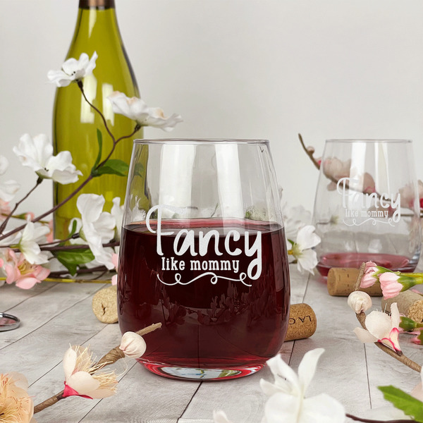 Mom Quotes and Sayings Stemless Wine Glass - In Context