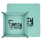 Mom Quotes and Sayings Teal Faux Leather Valet Trays - PARENT MAIN